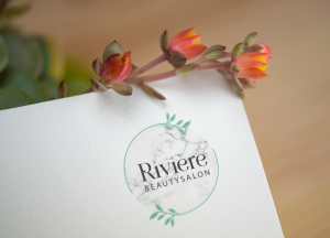 Beautysalon Rivière logo mock-up